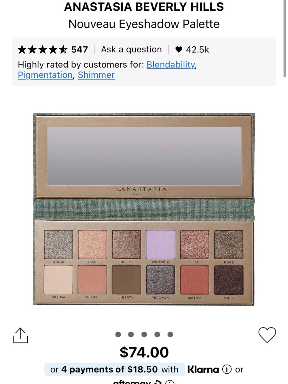 Anastasia Beverly Hills Nouveau Eyeshadow Palette